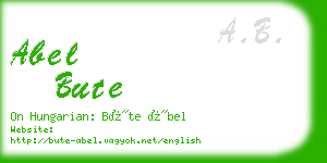 abel bute business card